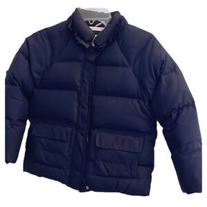 🌿Crewcuts by J Crew Girls Navy ruffle collar puffer jacket, size 8🌿